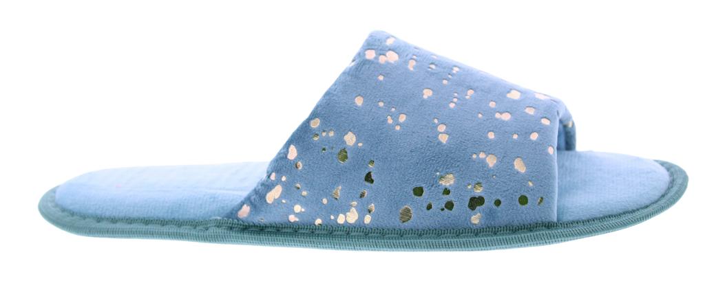 Women Open Toe Slipper with Gold Details