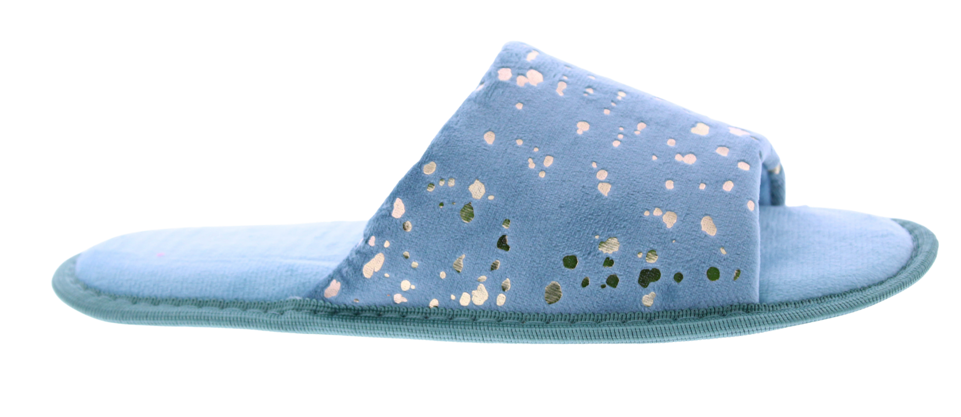 Women Open Toe Slipper with Gold Details