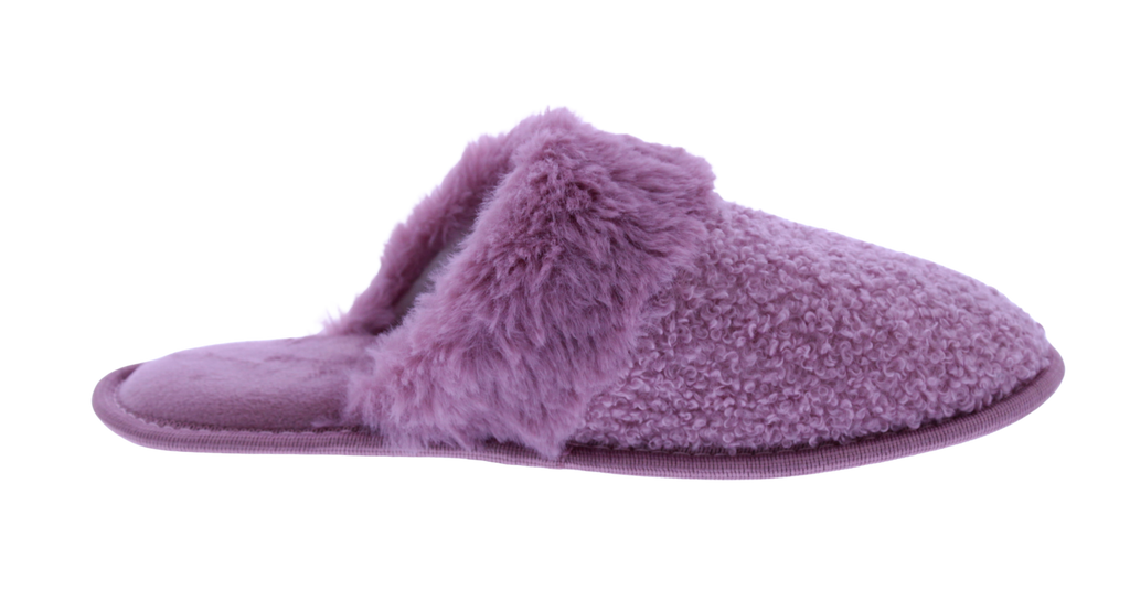 Women's Terry Fur-Trim Slipper