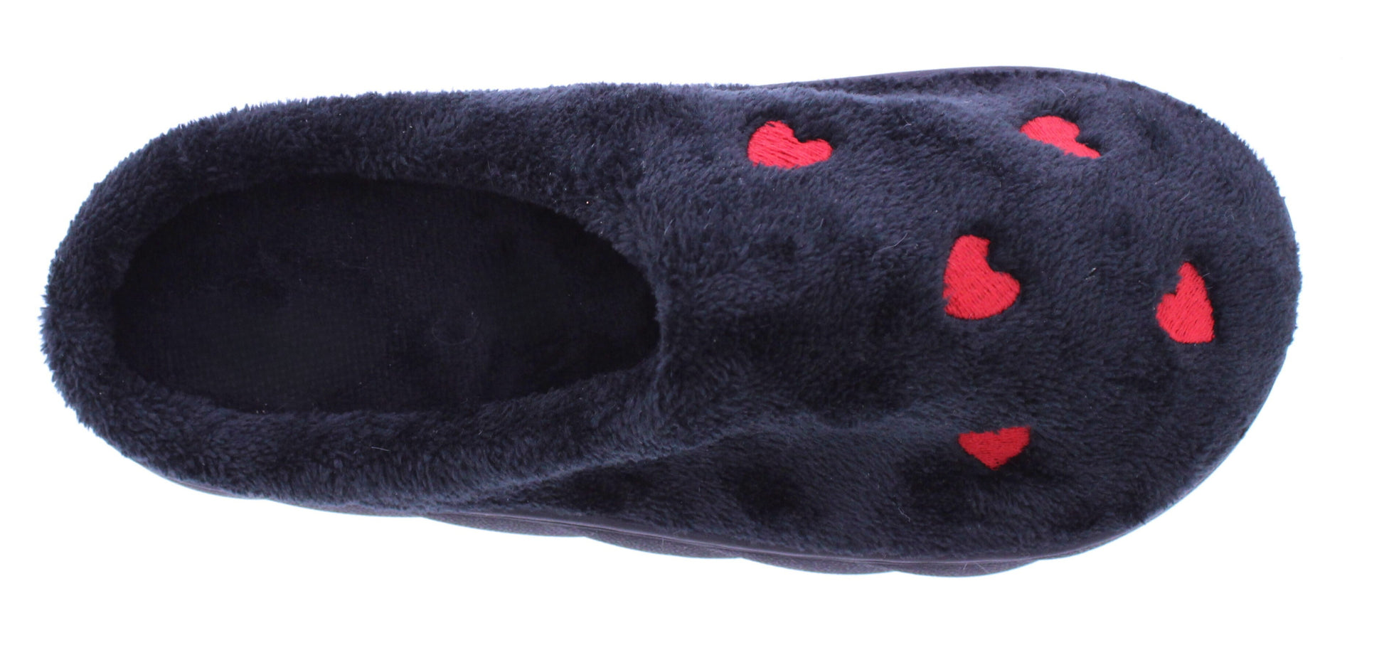 Women Closed Toe Slipper with Stitched Hearts