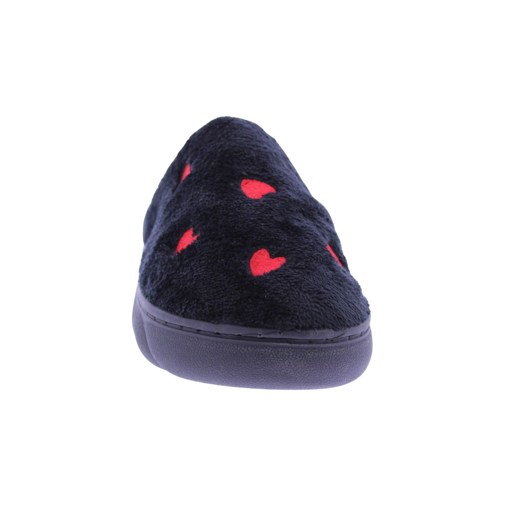 Women Closed Toe Slipper with Stitched Hearts