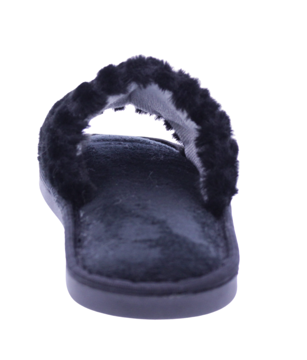 Women Plush Open Toe Slipper
