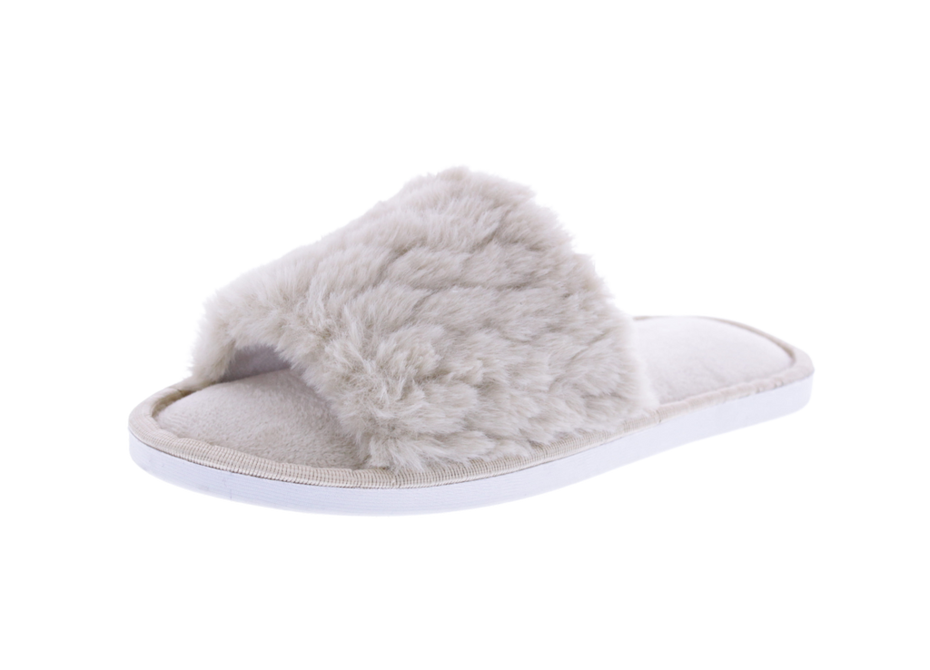 Women Plush Open Toe Slipper