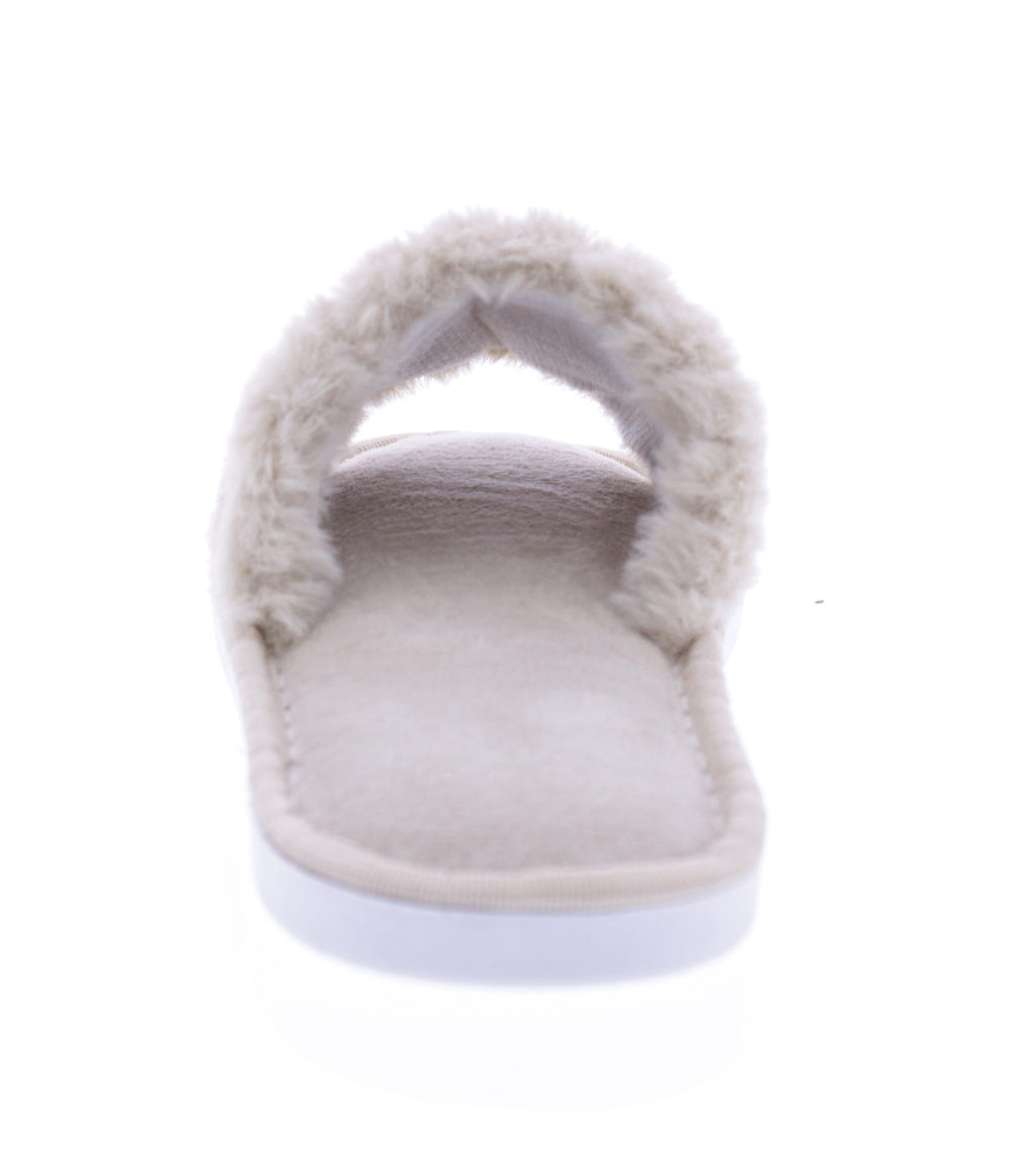 Women Plush Open Toe Slipper