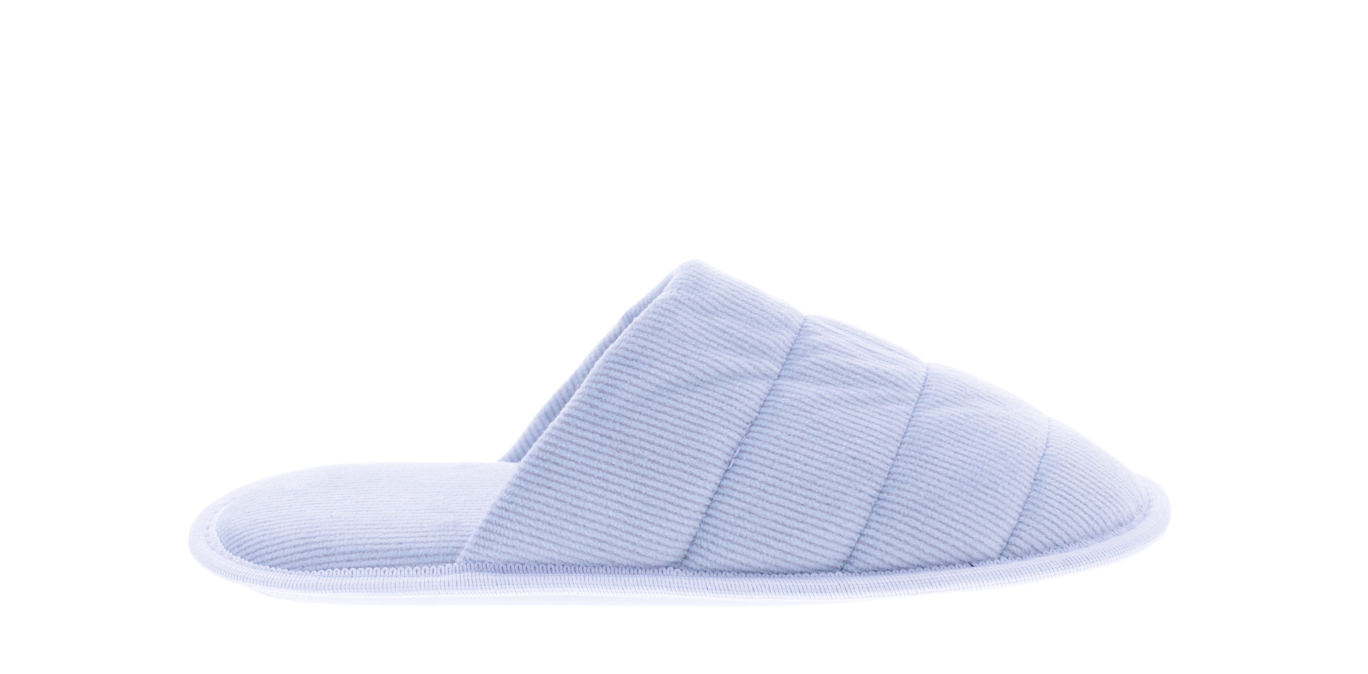 Light blue slipper on a white background
