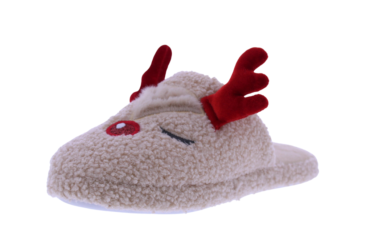 Women's Reindeer Plush Slipper
