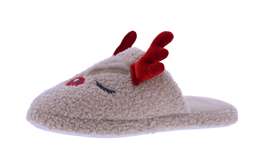 Women's Reindeer Plush Slipper