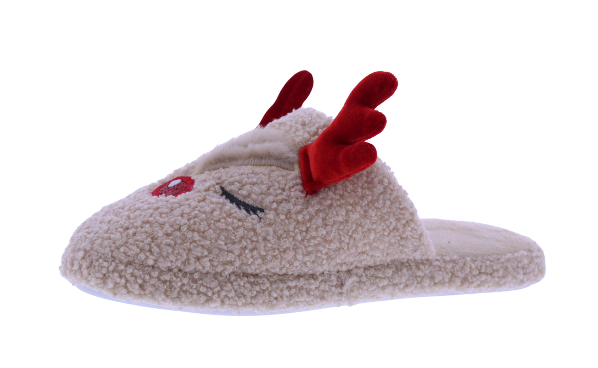 Women's Reindeer Plush Slipper