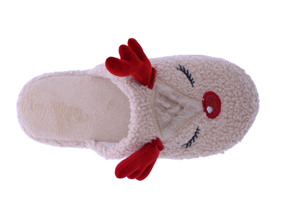 Women's Reindeer Plush Slipper