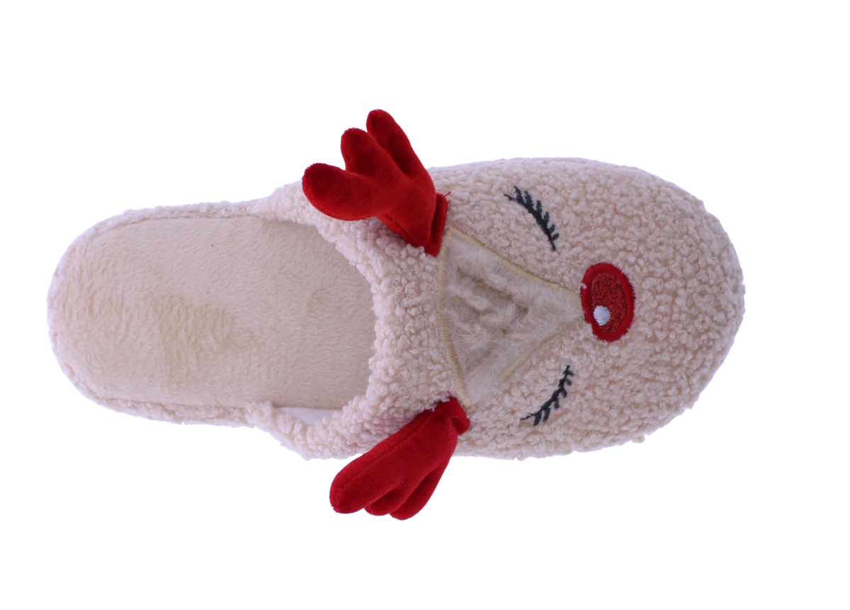 Women's Reindeer Plush Slipper