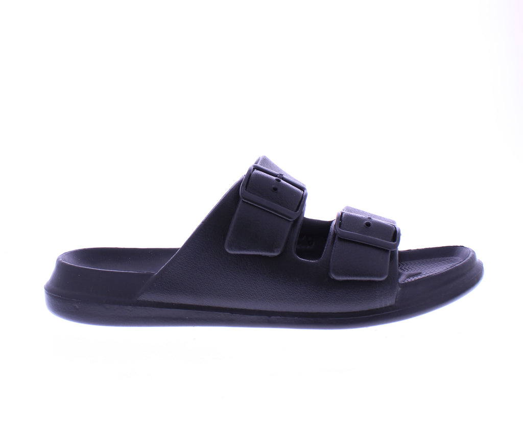 Women Double Buckle Strap Slide