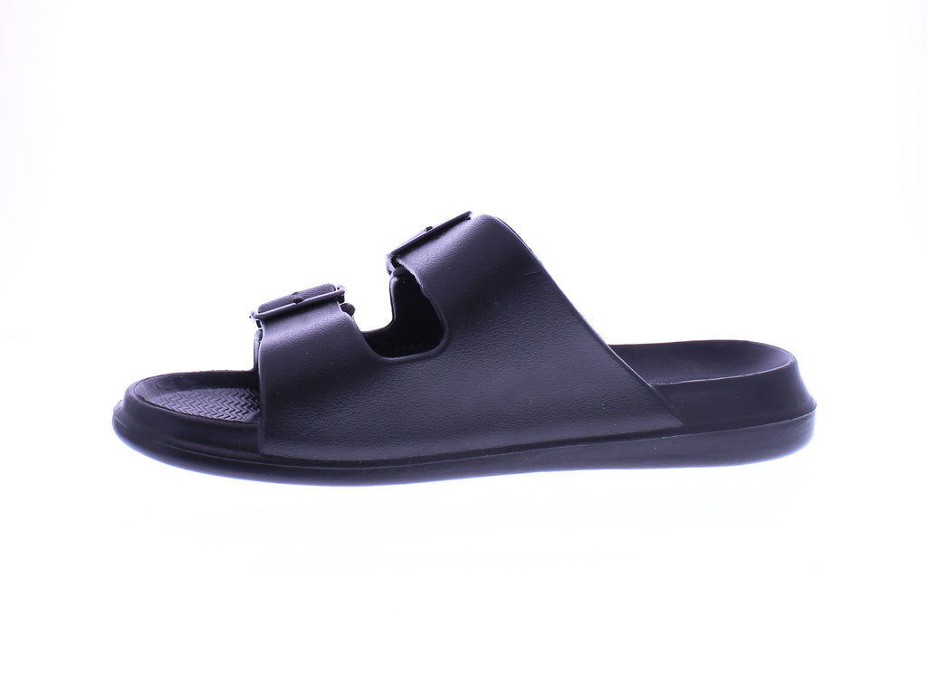 Women Double Buckle Strap Slide