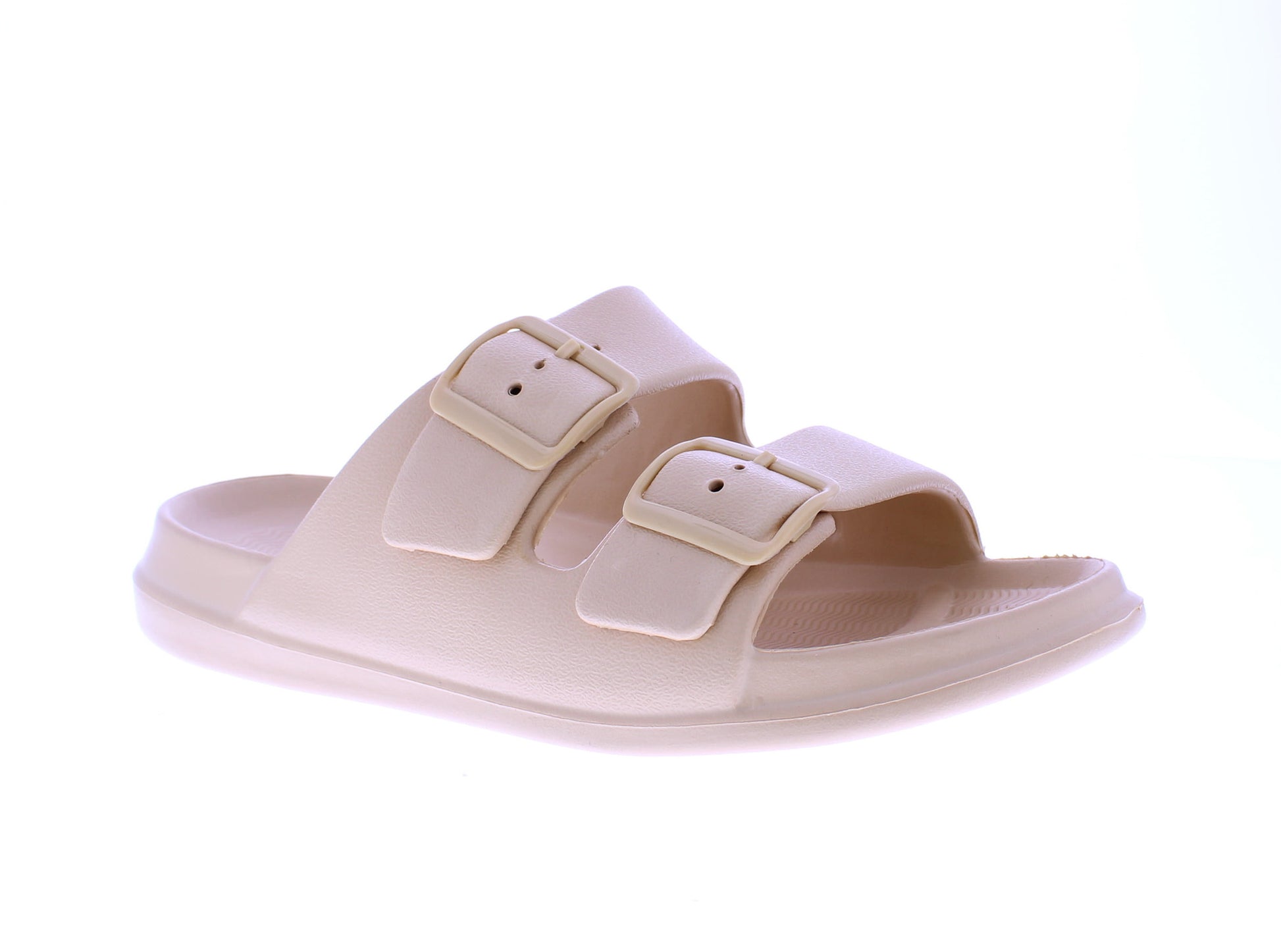 Women Double Buckle Strap Slide