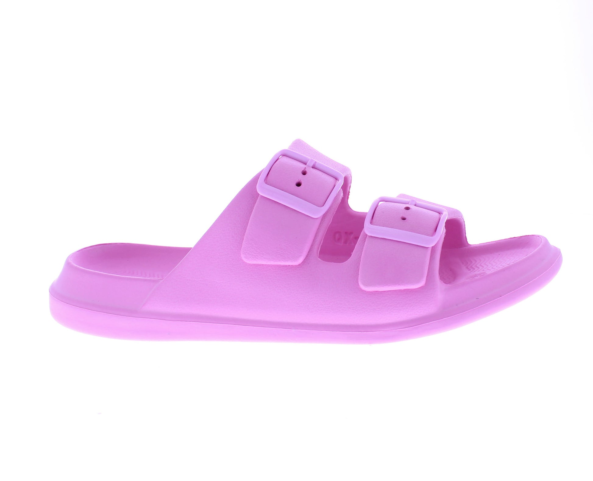 Women Double Buckle Strap Slide