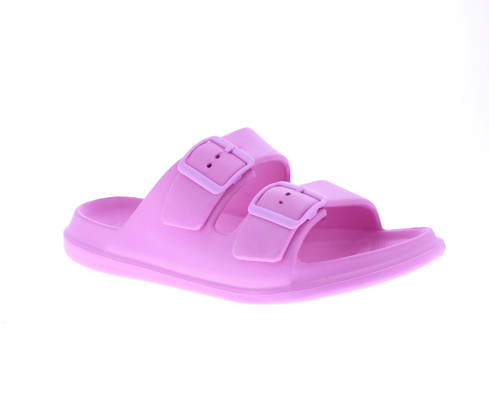 Women Double Buckle Strap Slide