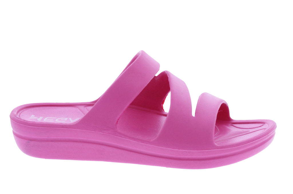 Pink sandal on a white background