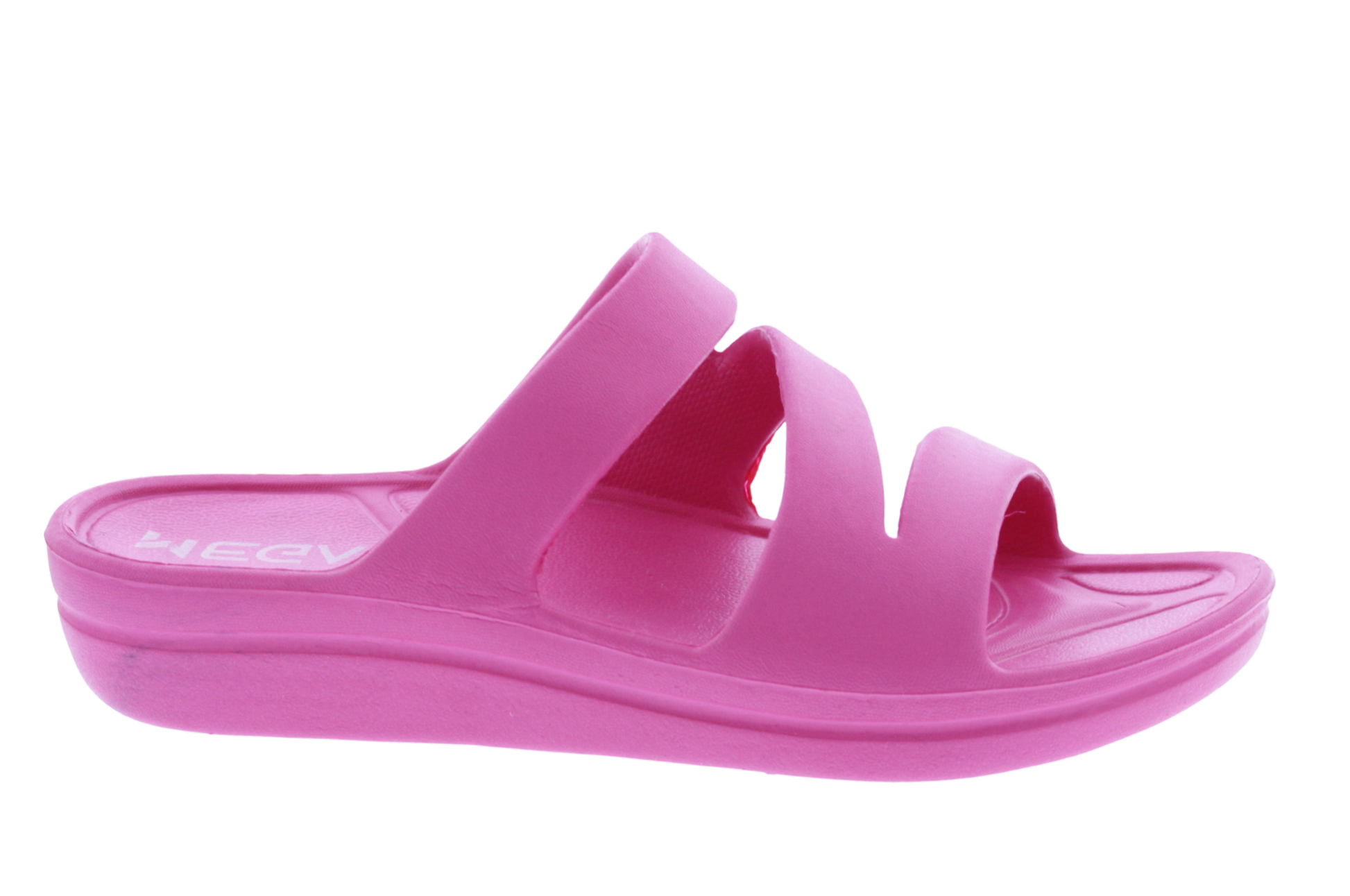 Pink sandal on a white background