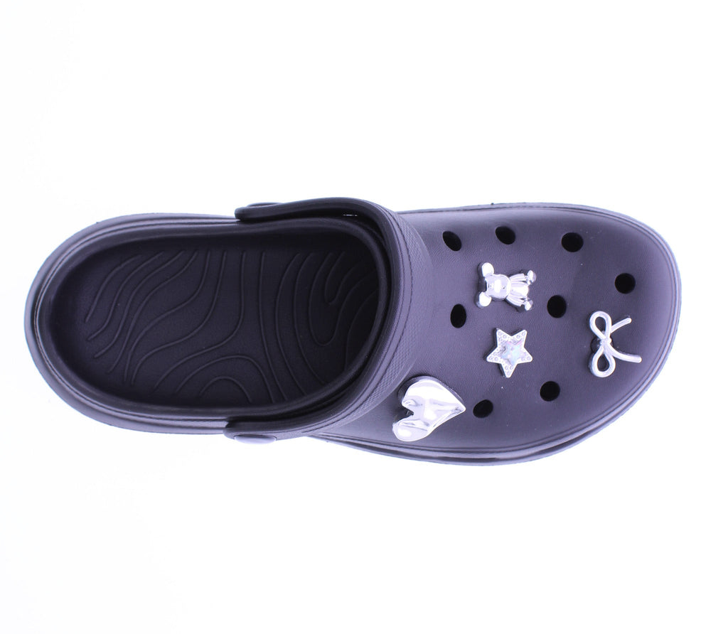 Women Clog with Metal Charms