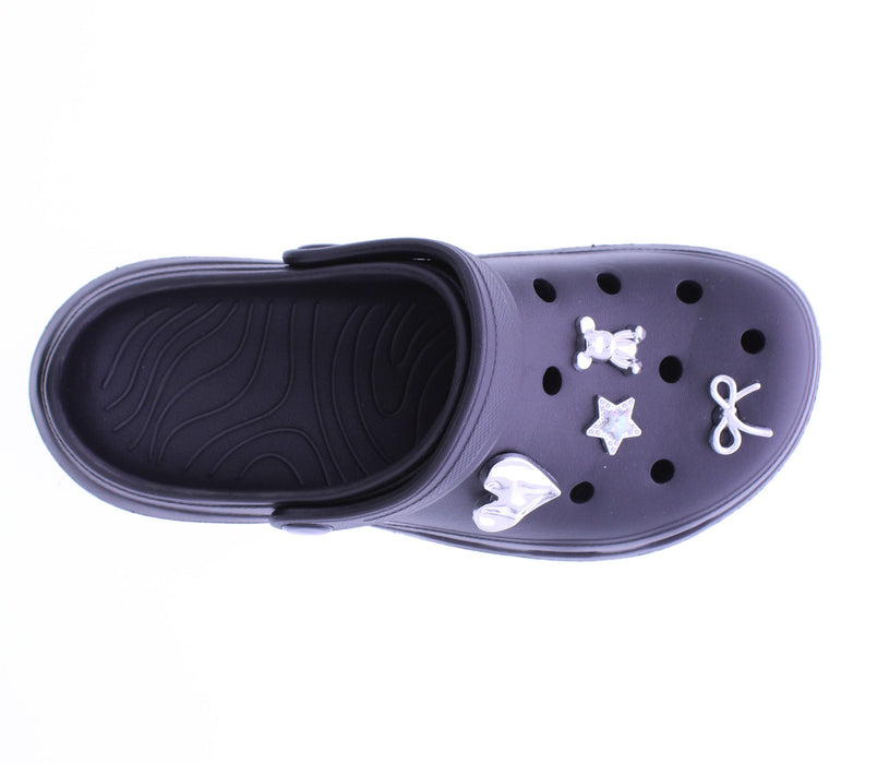 Women Clog with Metal Charms