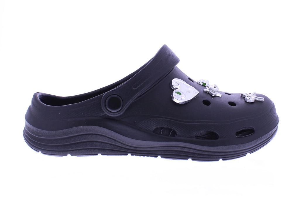 Women Clog with Metal Charms