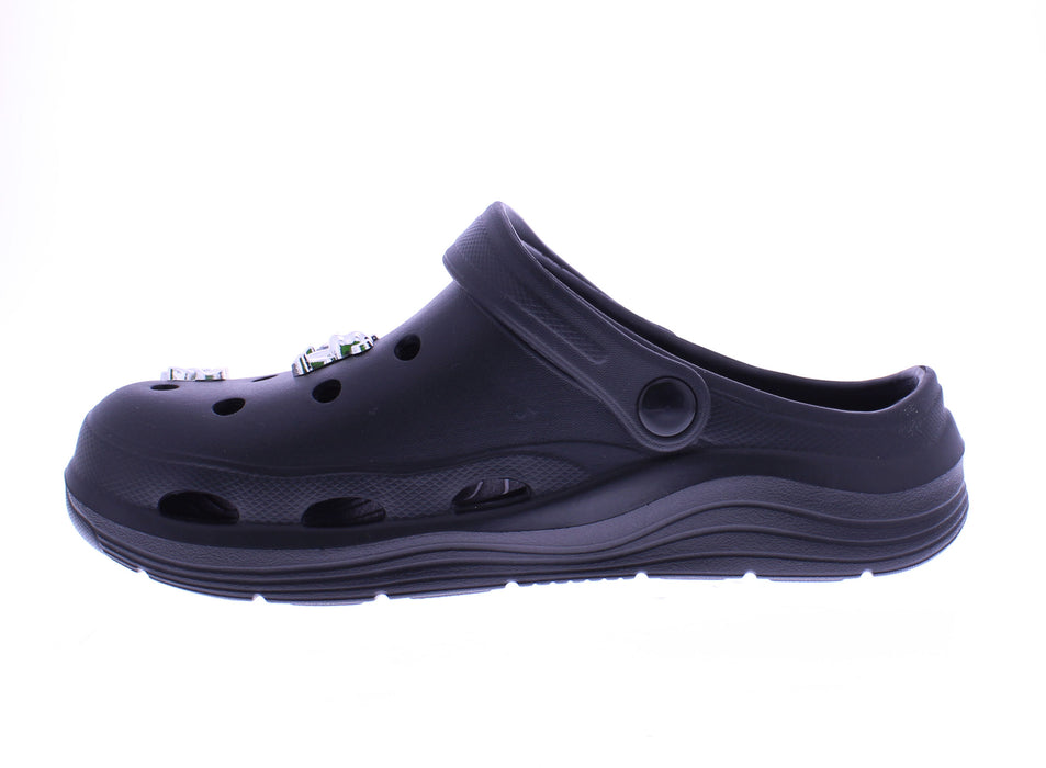 Women Clog with Metal Charms