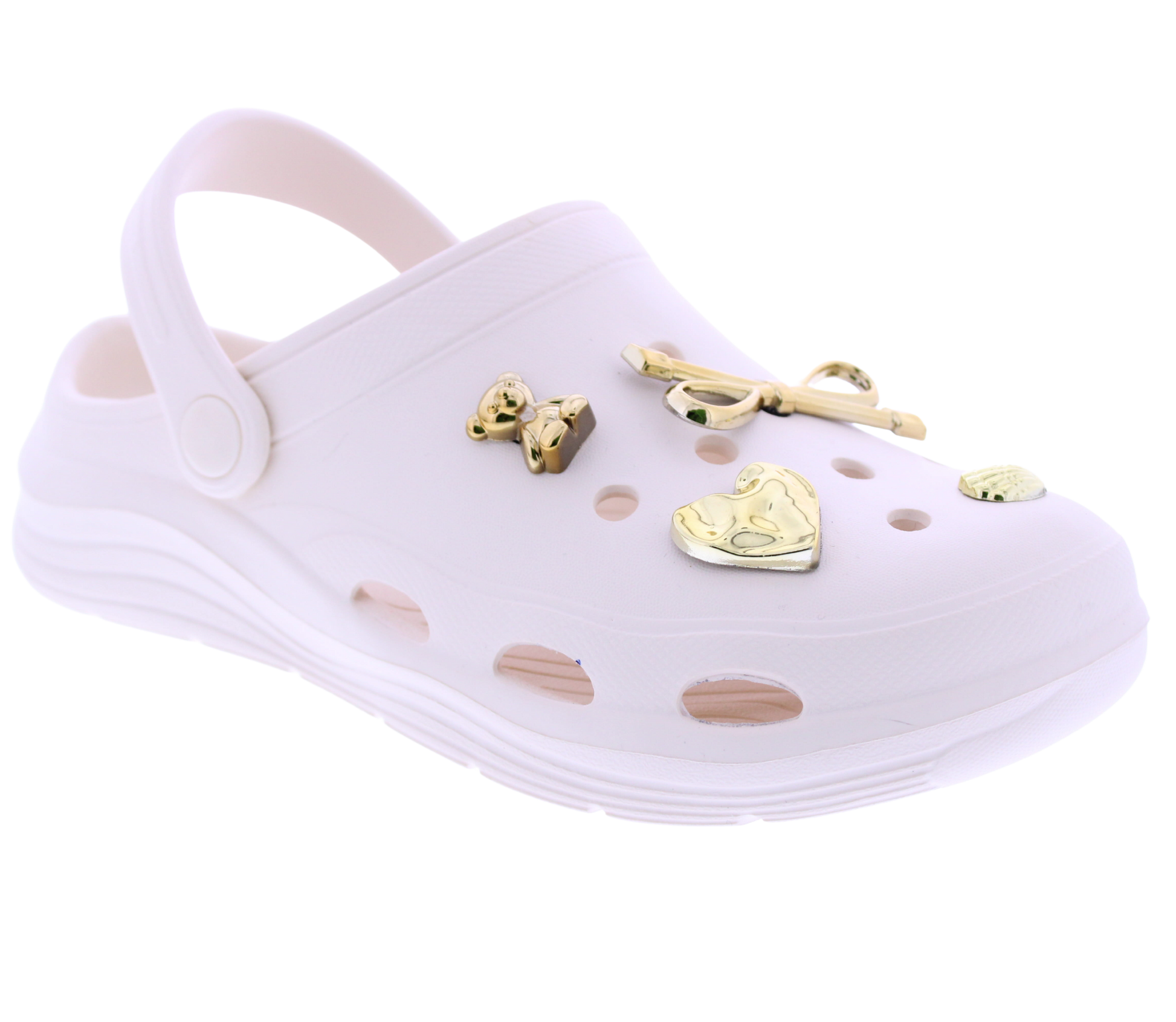Women Clog with Metal Charms