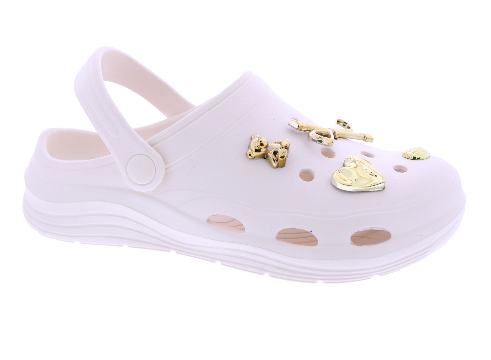 Women Clog with Metal Charms
