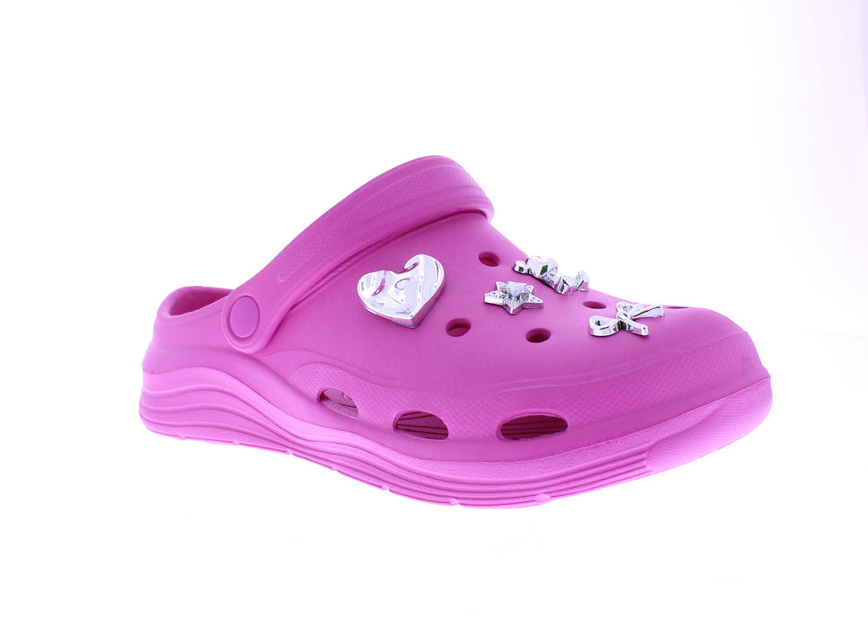Women Clog with Metal Charms