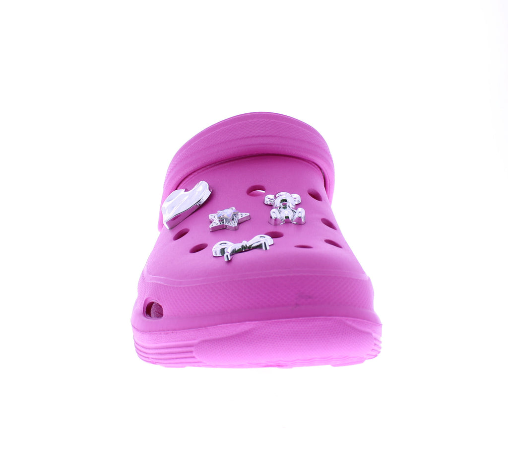 Women Clog with Metal Charms