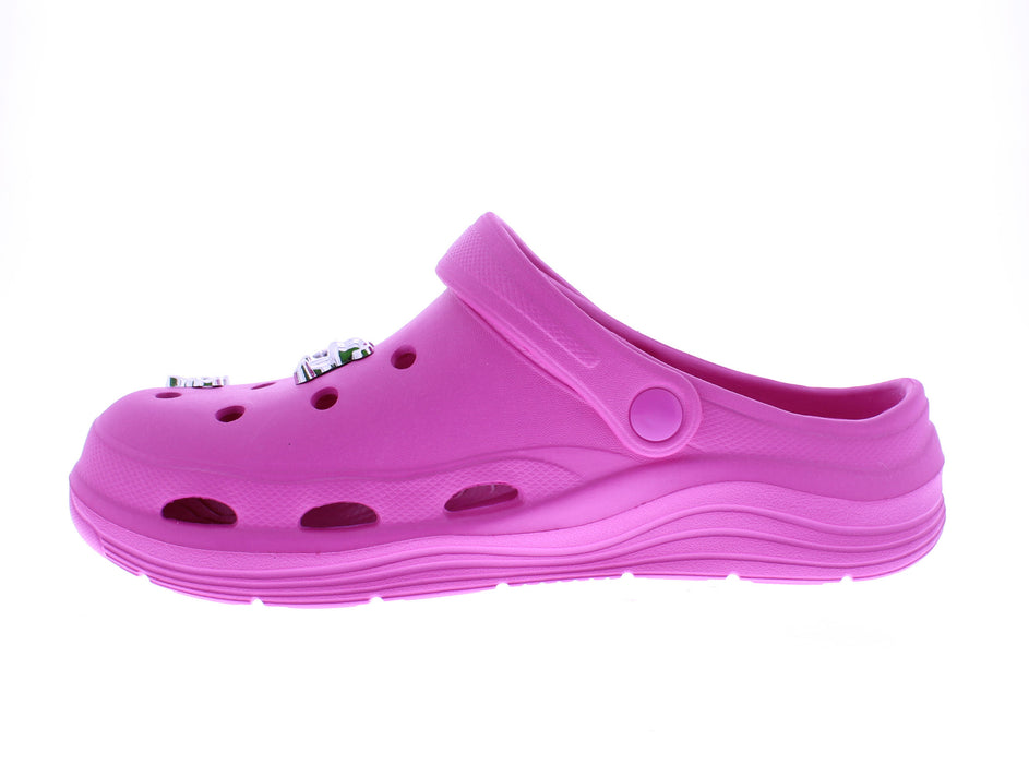 Women Clog with Metal Charms