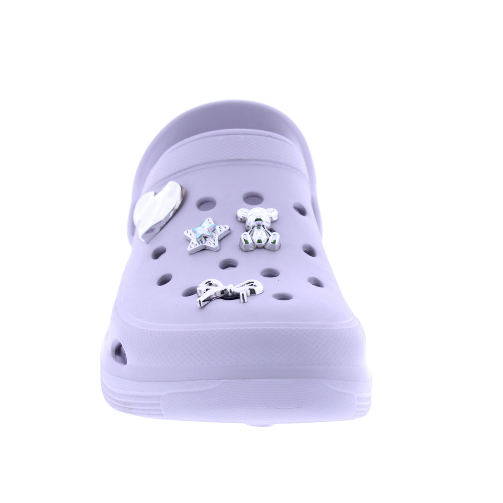 Women Clog with Metal Charms