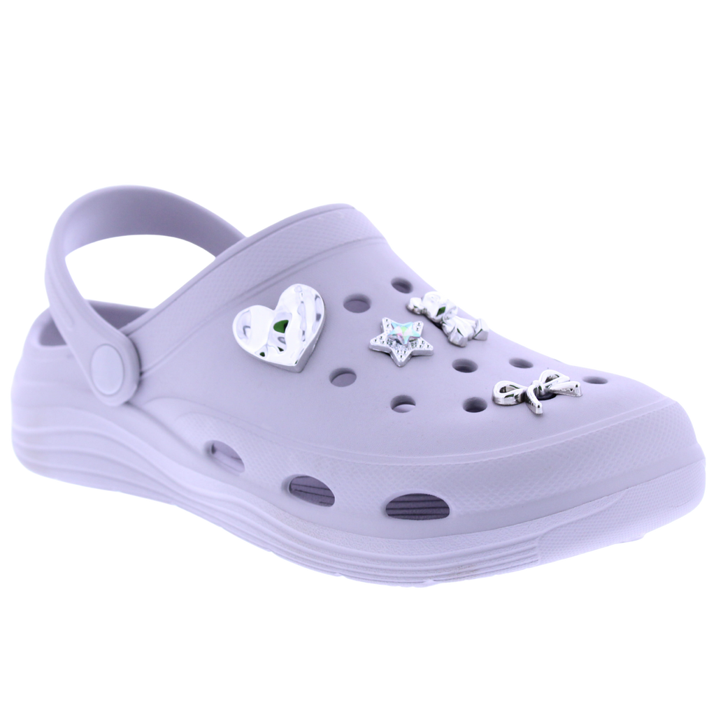 Women Clog with Metal Charms