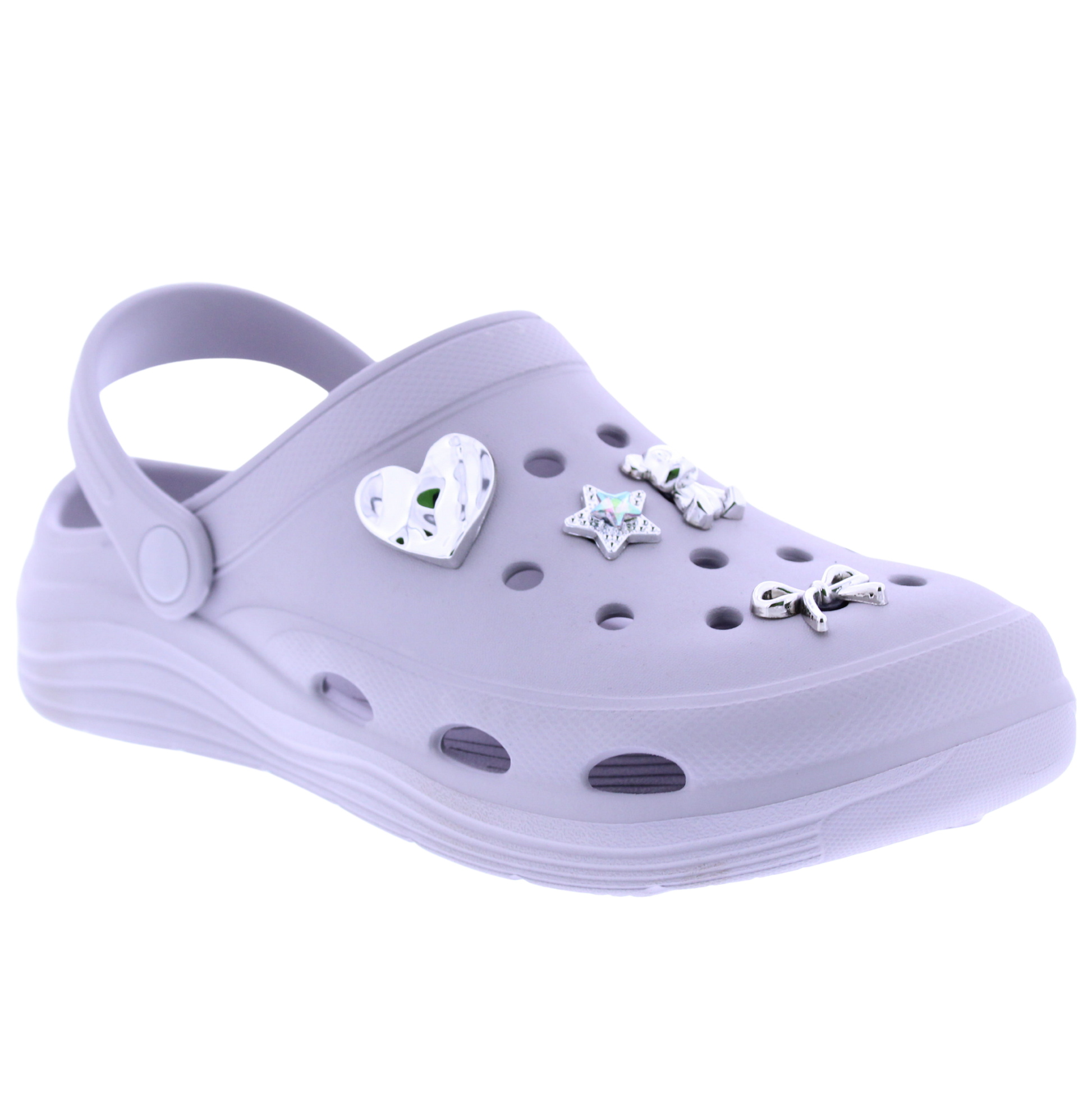 Women Clog with Metal Charms