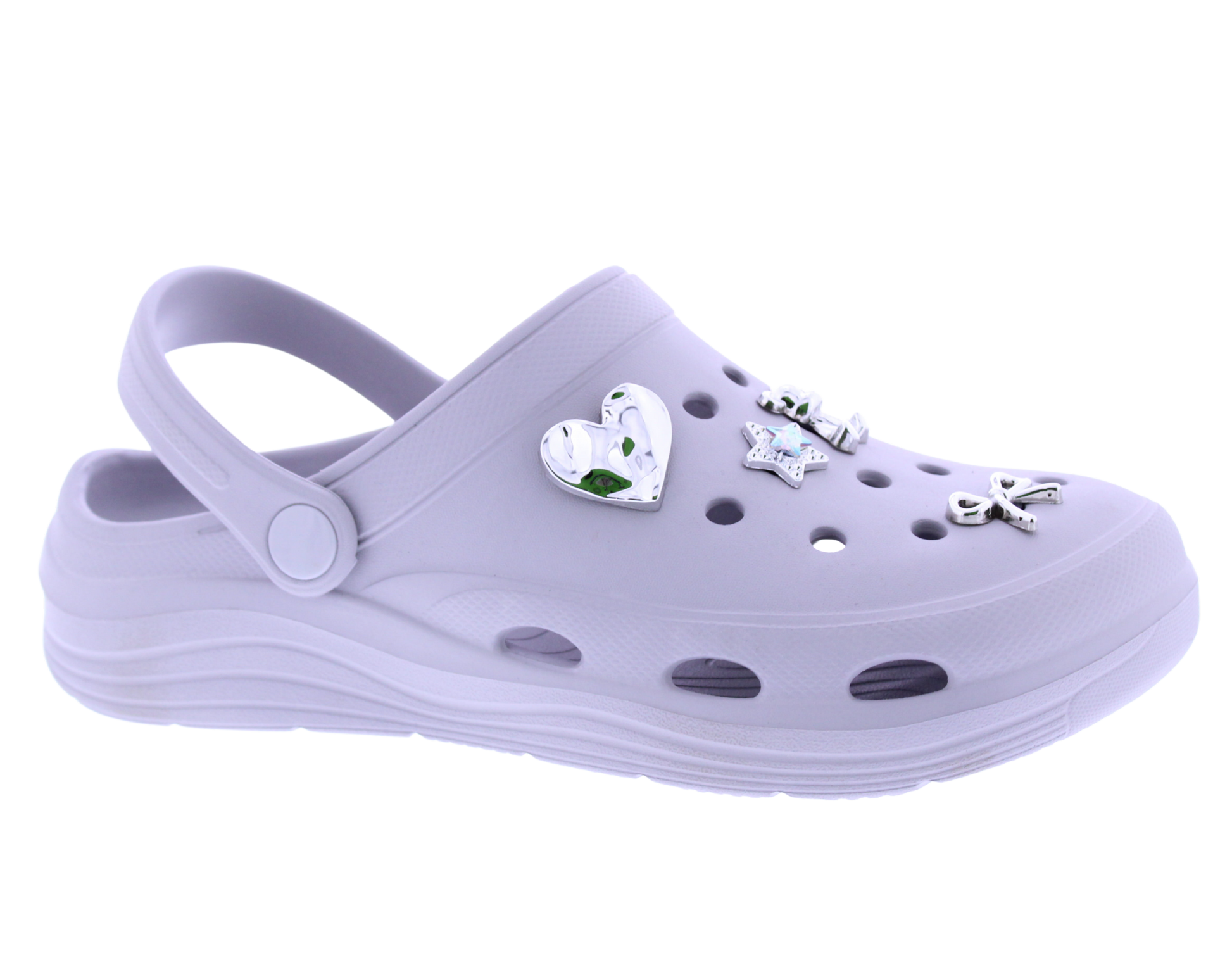 Women Clog with Metal Charms