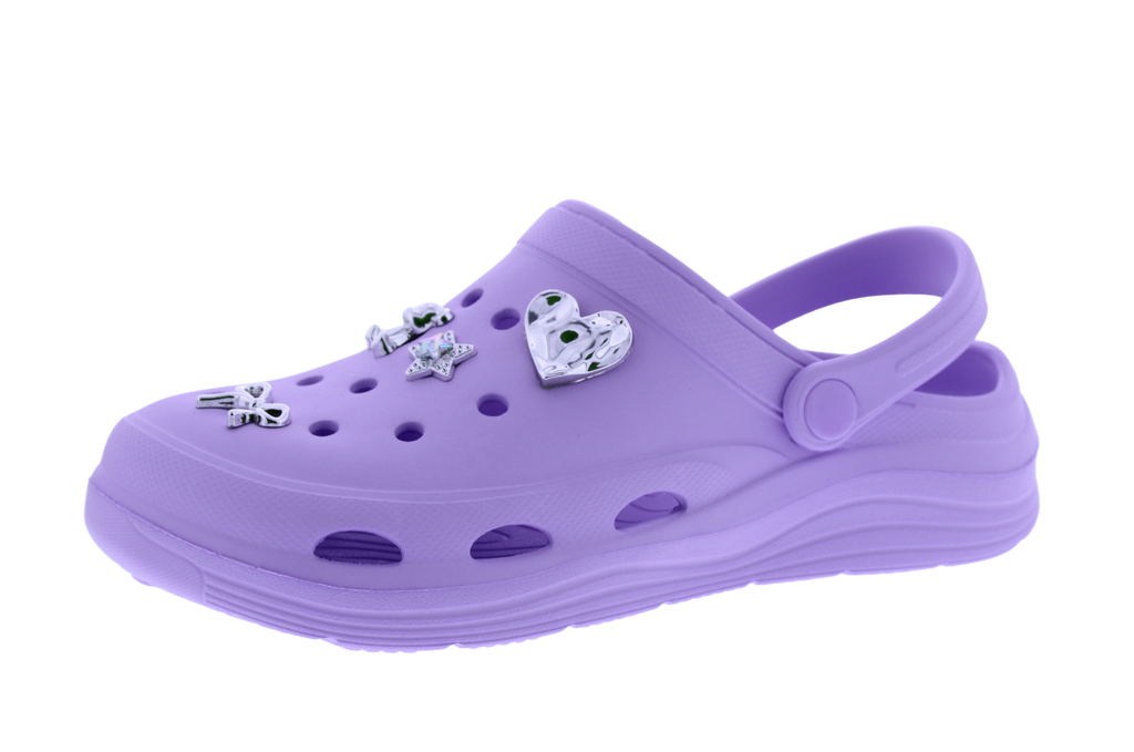 Women Clog with Metal Charms
