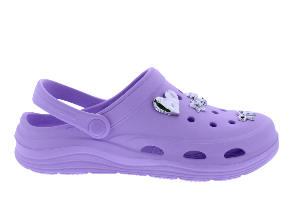 Women Clog with Metal Charms