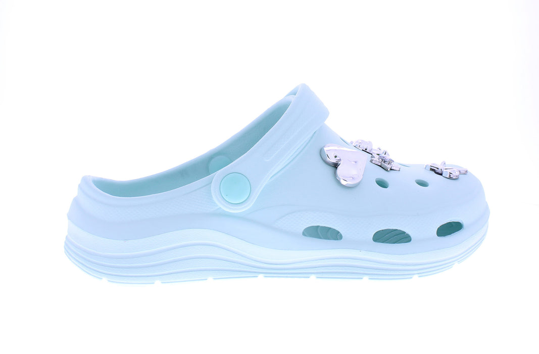 Women Clog with Metal Charms