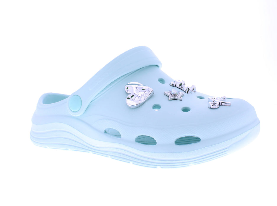 Women Clog with Metal Charms
