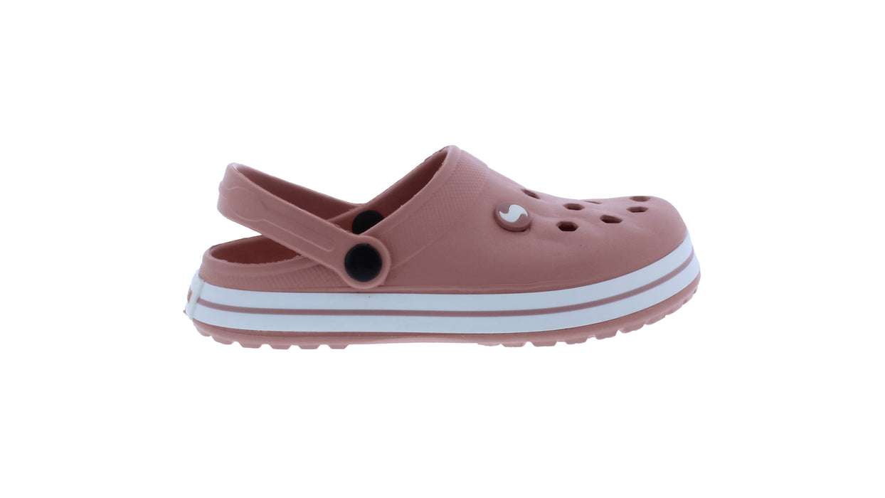 Women Clog with White Stripe Band