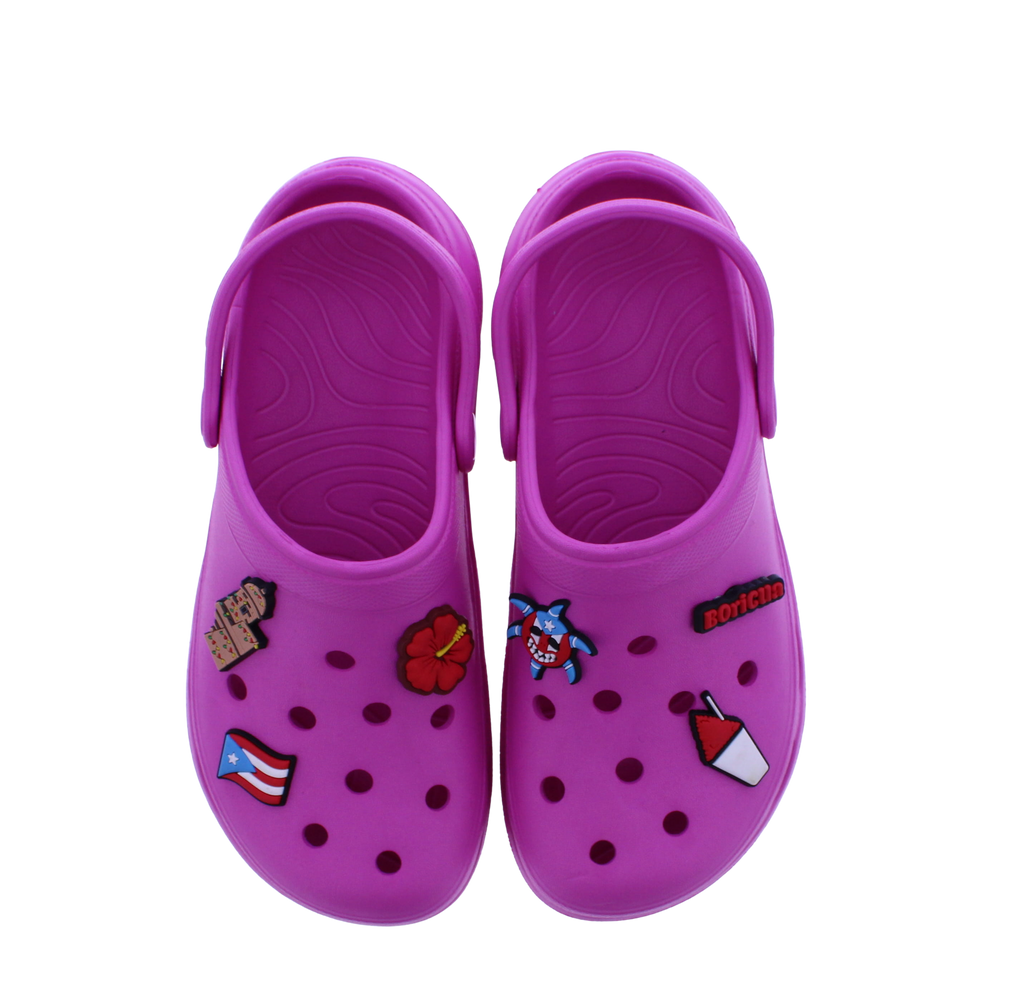 Women Clog with Puerto Rico Charms