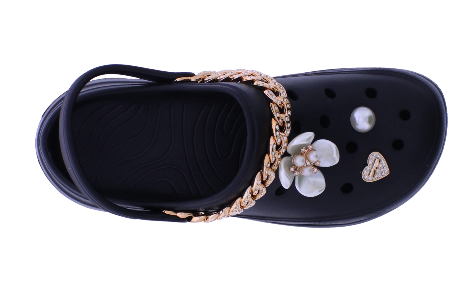 Women Clog with Metal Chain + Charms
