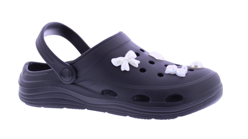 Women Clog with Chrome Charms