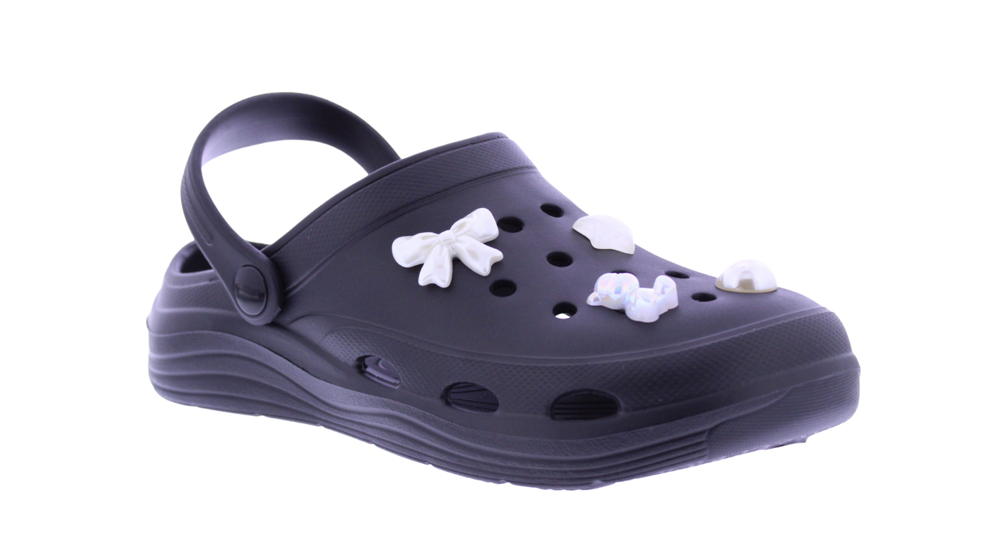 Women Clog with Chrome Charms