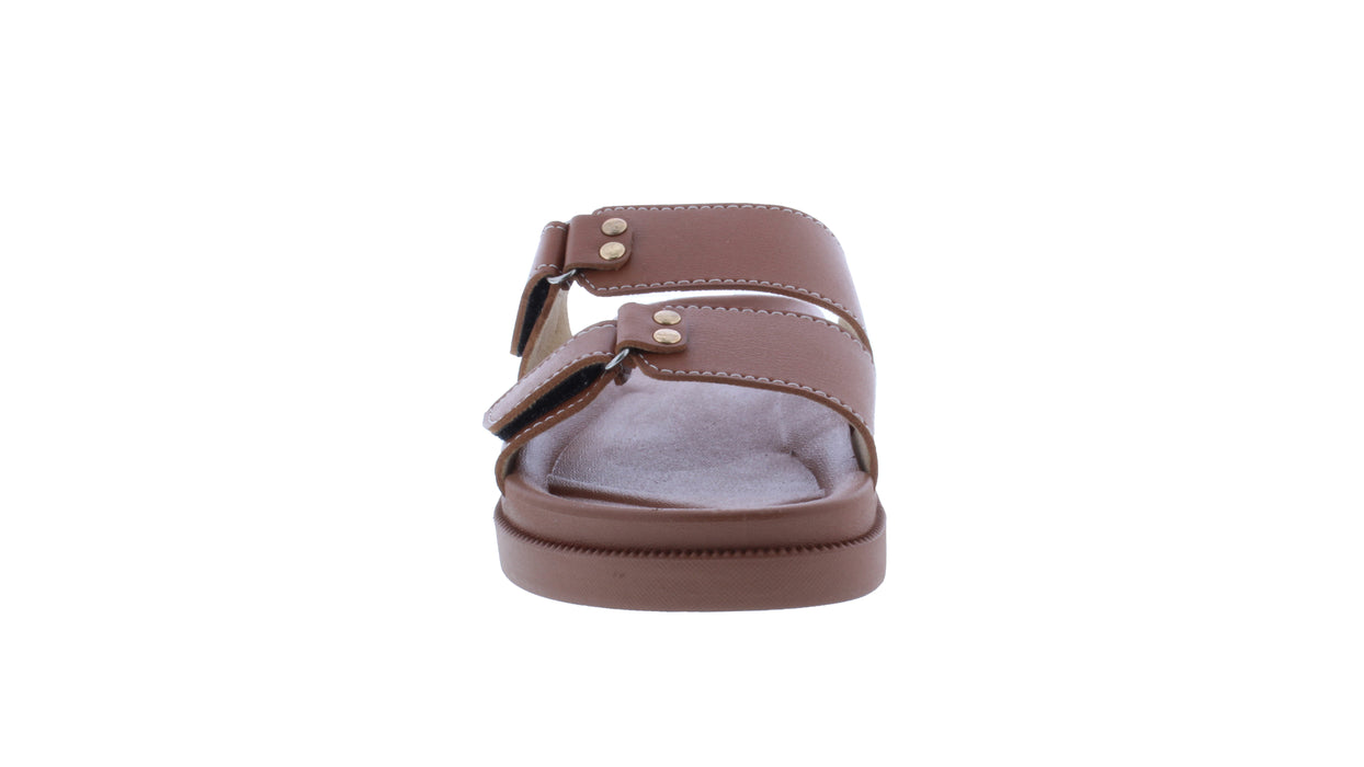 Women Slip On Synthetic Leather Velcro Sandal