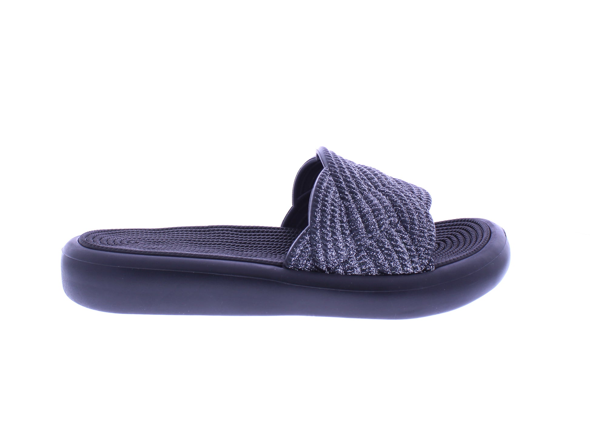 Women Glitter Slip On Flatform