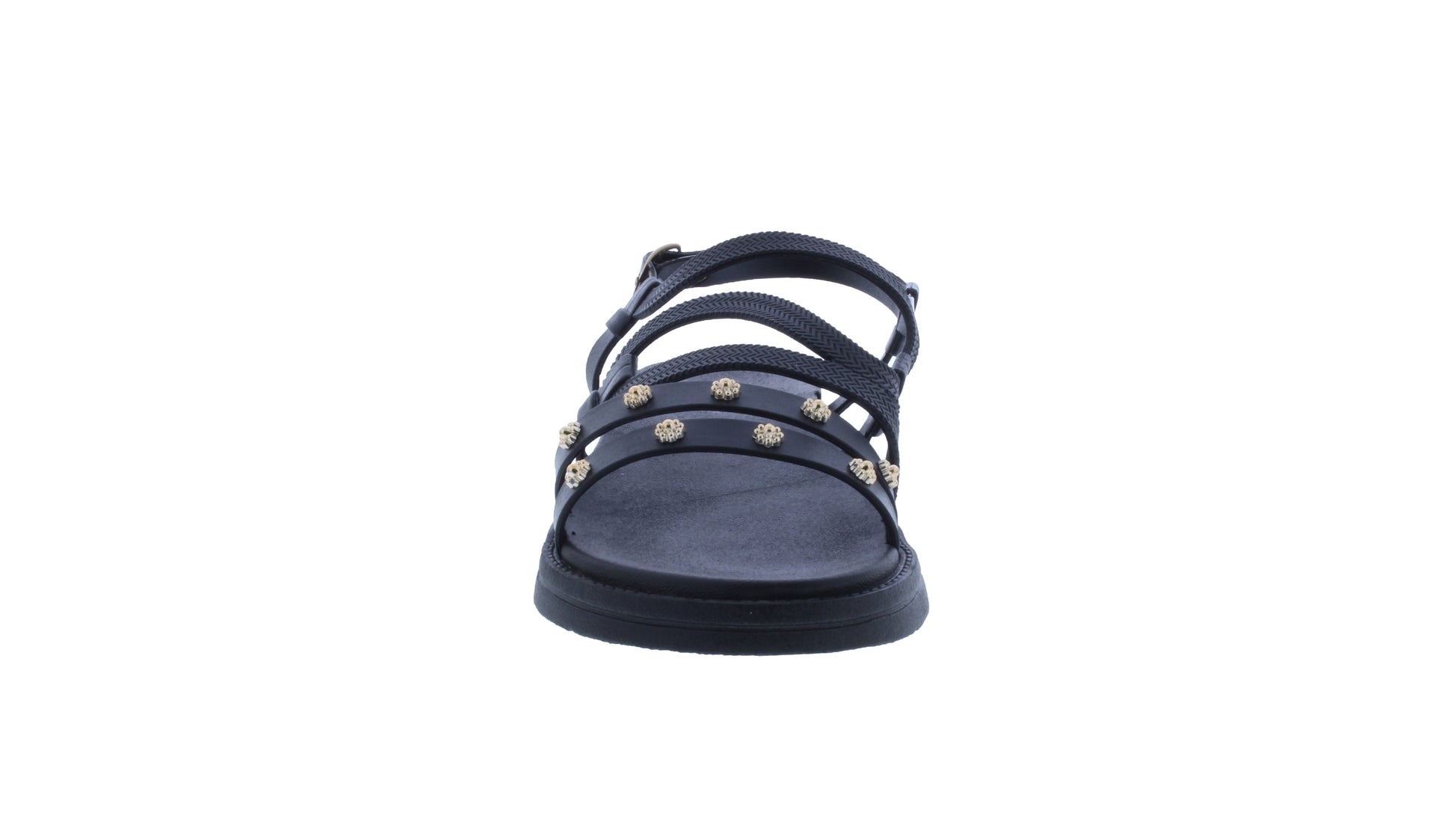 Women Strappy Sandal with Flower Studs