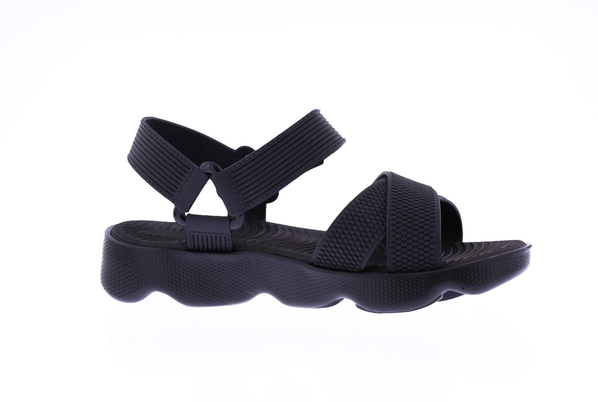 Women Embossed Sandal with Velcro
