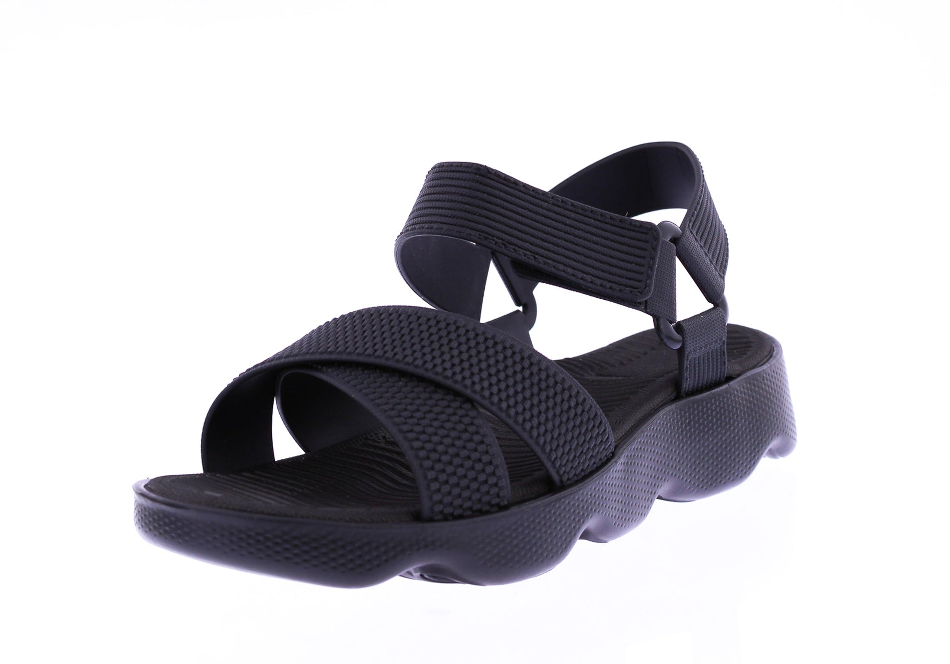 Women Embossed Sandal with Velcro