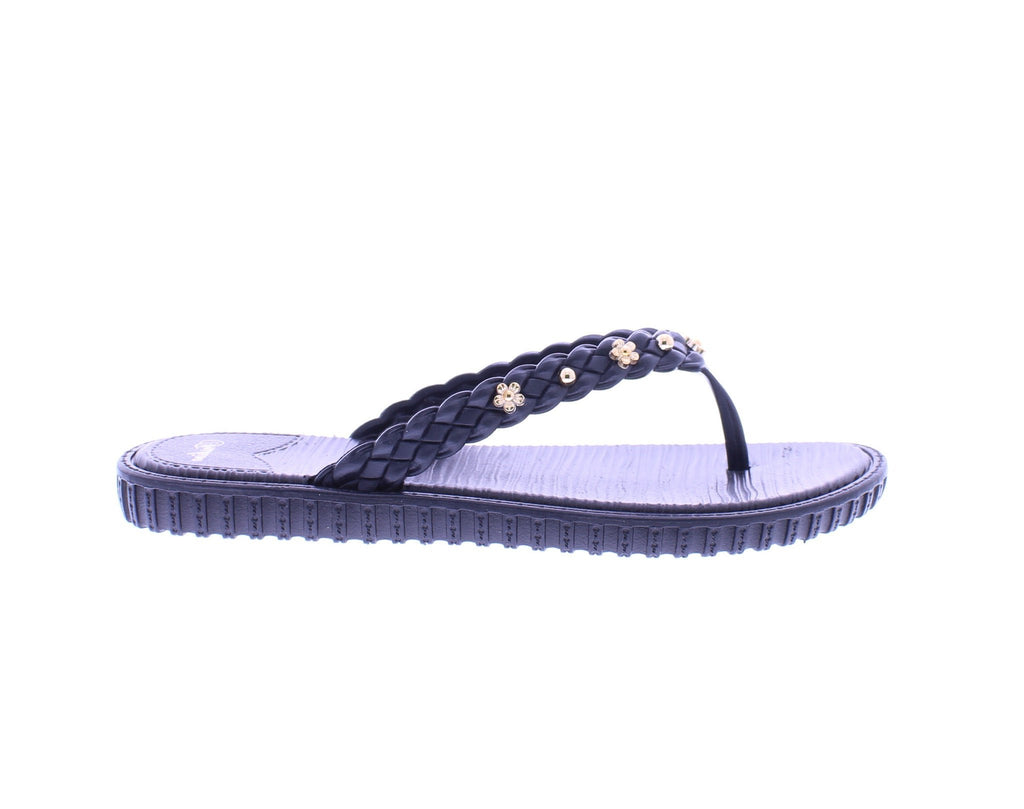 Women Flip Flop with Gold Studs
