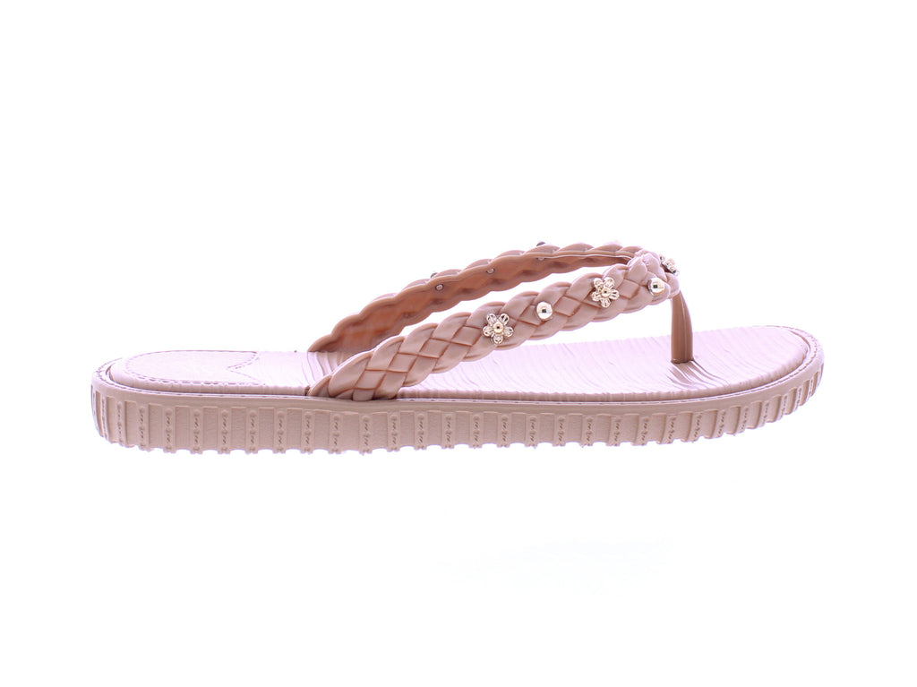 Women Flip Flop with Gold Studs